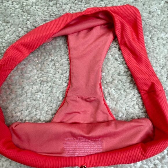 Victoria's Secret Brazilian Rib Bikini Bottom Coral Pink Womens Large - Picture 5 of 6